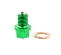Enchufe de Drenaje de Aceite magnético M12x1.5 Compatible con Modelos de Motocicleta ZX10R ZX 11 ZX-12R ZX14 ZX-14R ZX6R NINJA1000 250R 750R 300 650 KLR650 REEMPLACIÓN del PARTA(Green)