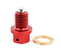 Enchufe de Drenaje de Aceite magnético M12x1.5 Compatible con Modelos de Motocicleta ZX10R ZX 11 ZX-12R ZX14 ZX-14R ZX6R NINJA1000 250R 750R 300 650 KLR650 REEMPLACIÓN del PARTA(Red)