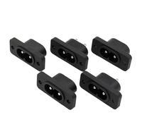 Enchufe de entrada con montaje en tornillo IEC 320 C8 de 2 pines, CA 250 V, 2,5 A, 5 unidades, oferta especial