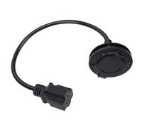 Enchufe de Entrada de EnergíA para RV, Cable Resistente de 20 A 14 AWG | Cableado de Cobre, Cable de 16 Pulgadas, Sello de Goma Impermeable, Uso en Remolque y Barco, Receptáculo de CA, Compatible