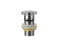 Enchufe de Fregadero Universal. Tapón de desagüe emergente for Lavabo de baño, Accesorio Multicolor(Chrome with Hole)