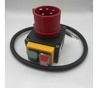 Enchufe de interruptor industrial 16A 380/400V 3 polos+N+E plástico negro rojo Compatible con partidor de tronco para conexión de energía