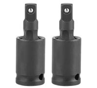 Enchufe de Junta Universal, Adaptador de Enchufe Giratorio de Junta de Impacto de Acero al Cromo Molibdeno de 1/4 "3/8" 1/2 "Adaptador de Taladro de Llave NeumáTica (1/2 pulgada-2Pcs)
