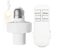 Enchufe de luz con mando a distancia, control de pared con temporizador, alcance de 14 m, enchufe de luz controlable, para interior, hogar, armario, dormitorio, ventilador de techo, garaje, exterior