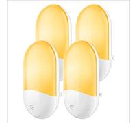 Enchufe de luz nocturna, luz nocturna LED para niños con sensor crepuscular, luz para bebés, luz de enchufe automática, encendido/apagado, ahorro de energía para dormitorio, habitación de los niños, cuarto de baño, pasillo, etc. Talla:4 Stück