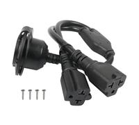 Enchufe de muelle | Enchufe de corriente impermeable 20A | Conector eléctrico 125V estándar EE.UU. para camping-Car | Para barco remolque yate al aire libre caja batería carro restauración móvil