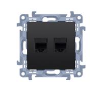 Enchufe de ordenador dual RJ45 categoría Simon 10 C62E.01/49