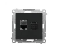 Enchufe de ordenador dual RJ45 categoría Simon 55 T62.01/149
