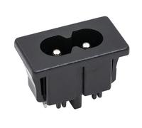 Enchufe de panel hembra tipo 8 (IEC-C8) 2.5A 250V