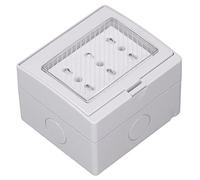 Enchufe de Pared a Prueba de Agua, Enchufe Italiano de 3 Puertos 110-250V Tomacorriente a Prueba de Polvo IP55 para Exteriores