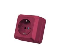 Enchufe de pared empotrable, Juego de tomas eléctricas de pared, Enchufe de pared interior 250V AC 16A, Enchufe de tierra color burdeos, MZ-04