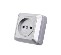 Enchufe de pared empotrado,Juego de enchufes eléctricos de pared,Enchufe de pared interior 250V AC 16A,Plata Enchufe sin conexión a tierra,MZ-03