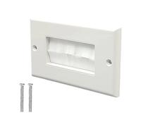 Enchufe de pared negro a prueba de polvo con cepillo integrado tipo 86 placa de pared para accesorios eléctricos de interior, placa de cepillo de mantenimiento para cables