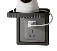 Enchufe de pared para organizador de enchufes, estante de salida de baño - Estante de salida adhesivo Estante de pared | Soporte de pared de extensión decorativo, decoración de interiores para