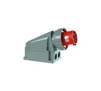 Interflex PCE Clavija Mural Estanca 63A 3P+N+T 400V 6h IP67 Rojo | Enchufe industrial de pared con 5 polos, conexion segura y resistente a la intemperie, modelo original PCE 535-6