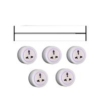 Enchufe de pista, carril de alimentación extraíble, enchufe deslizante, adaptador deslizante de cocina para el hogar, montaje en superficie no requiere ranura,White-75cm