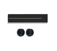 Enchufe de pista, carril de alimentación extraíble, enchufe deslizante, adaptador deslizante de cocina para el hogar, montaje en superficie no requiere ranura,Black-40cm