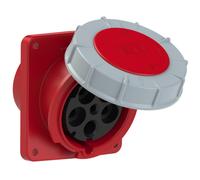 Enchufe de pizarra inclinada 125A 5P 400V rojo POWER TWIST 445-6