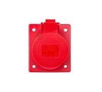 Enchufe de pizarra inclinada 16A 5P 400V/80x97/rojo TWIST 415-6
