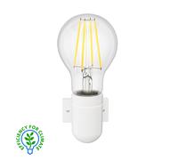 Enchufe de porcelana FEL blanco incl. lámpara E27 clase de