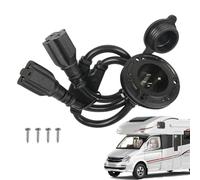Enchufe De Puerto CA,Toma Corriente Impermeable 20A,Toma De Corriente RV Estándar US 125V - para Barco Marino, Remolque, de Batería Exterior, Carrito de Catering Móvil, Cobertizo