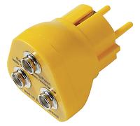 Enchufe de puesta a tierra ESD NOTRAX, con conexión de botón a presión de 3 x 10 mm