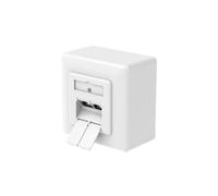 Enchufe de Red, CAT-6a, 10 Gbit/s, blindado, 2 Puertos, App. o Empotrado