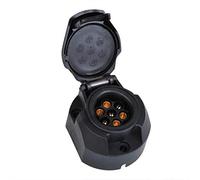 Enchufe de remolque para coche, 12 V, 7 pines, conexión de plástico, enchufe de coche, tapa de protección, accesorios para remolque, conector de remolque, toma de remolque, toma de remolque