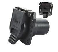 Enchufe de repuesto para 7 vías, toma de repuesto para de 7 vías - Toma de pasador para inserción de cable de 7 orificios para cargas pesadas de 7 vías - Enchufe de repuesto de 7 vías en el lado del