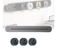 Enchufe De Riel con Anillo De Luz para Cocina, SalóN, Isla, Oficina, Enchufe Flexible De 8000 W con Adaptador Y Control Individual 80cm