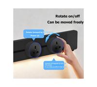 Enchufe de Riel de Pared para Lámpara de Inducción de 50 cm con Capacidad para 3-5 Enchufes. Enchufe de Riel Multifuncional de 13 A,B