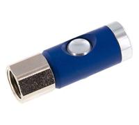Enchufe de seguridad de acero templado DN 7.4 con botón pulsador G 1/2 pulgada Hembra