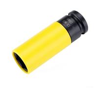 Enchufe de tuerca profundo de 1/2 pulgada de 17 mm, 19 mm, 21 mm con inserto protector para un acoplamiento y extracción seguros de la tuerca de la rueda (19 mm)