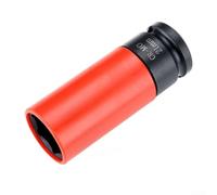 Enchufe de tuerca profundo de 1/2 pulgada de 17 mm, 19 mm, 21 mm con inserto protector para un acoplamiento y extracción seguros de la tuerca de la rueda (21 mm)