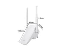 (Enchufe del Reino Unido) 300Mbps 2,4G repetidor Wifi inalámbrico enrutador AP amplificador extensor de señal