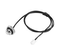 Enchufe del Sensor de Temperatura, Rosca Externa G1/4 Enchufe del Sensor de Temperatura de la Computadora Fuerte Latón para Computadora(Plata)