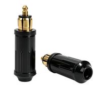 Enchufe DIN Macho 12V-24V, Adaptador Mechero Coche, Toma DIN Hella 2 Piezas | Adaptador de enchufe din a encendedor de cigarrillos para mechero coche 12V-24V, conexión estable y montaje fácil