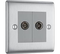 Enchufe doble coaxial eléctrico BG