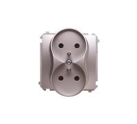 Enchufe doble con biseles Simon Basic BMGZ2MZ.01/43