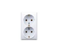 Enchufe doble empotrado on/u Schuko blanco GN-2BS/00