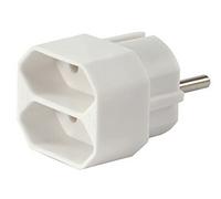 Enchufe doble Euro blanco.