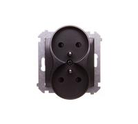 Enchufe doble Nature para marco con/u 16A Simon 54 DGZ2MZN.01/48