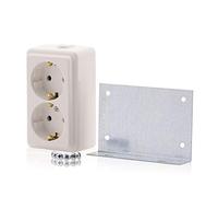 Enchufe doble para distribuidor multimedia, distribuidor de comunicaciones con soporte