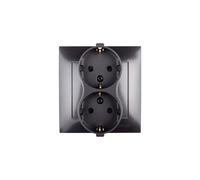 Enchufe doble SCHUKO con/u 16A IP20 con Simon 54 DGSz2Z/48
