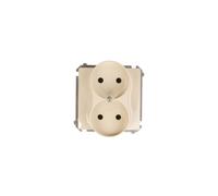 Enchufe doble Simon Basic b/u 16A IP20 beige BMG2M.01/12