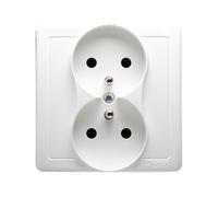 Enchufe doble Simon Basic con/u 16A 250V blanco BMGZ2/11