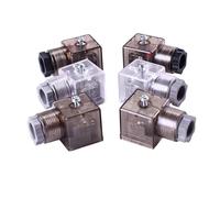 Enchufe eléctrico hembra Conector DIN AC DC Estándar DIN 43650 con indicador LED Lámpara for válvula solenoide hidráulica (Size : Frosted Transparency, Color : DC)