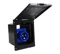 Enchufe empotrable impermeable IP44 16A de 3 pines con conector para alimentación estable para sistemas eléctricos de RV, caravana y remolque