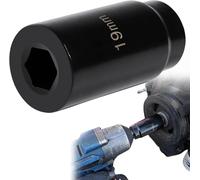 Enchufe equilibrador armónico 77080 de 19 mm, llave de tornillo de rueda del cigüeñal para Honda, 3 veces la masa y el par de torsión, toma de contrapeso profunda, 6 cantos, 1/2 pulgadas