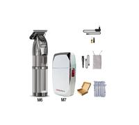 (Enchufe estadounidense plateado M6 M7) Cortadora de cabello Madeshow M5 M5f M6 Pop Barbers M7, juego